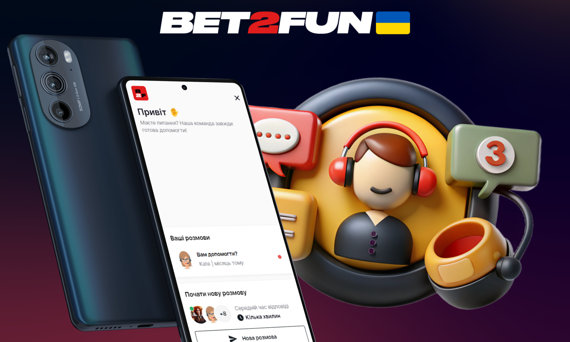 Підтримка клієнтів 24/7 в Bet2Fun